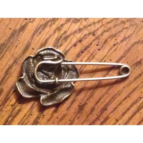 Bronze Rose Stock Tie Pin Horse Show Ratcatcher Fox Hunting Eventing Dressage - Picture 2 of 3